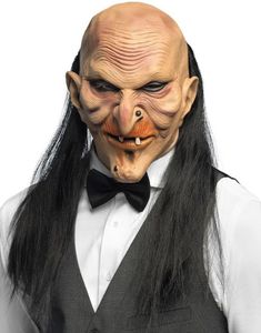 Creepy Lateksmaske med Hår