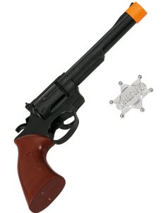 Brun og Sort Pistol med Sherifstjerne