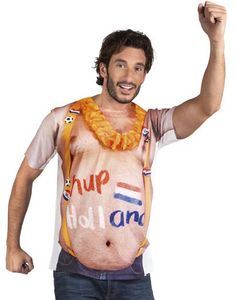 Fotorealistisk T-shirt med Mega Fodboldfan-Tryk