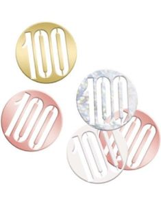 Rose Gull Bordkonfetti med 100 Tall til Dekorasjon