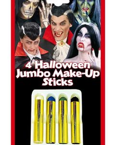 4 Store Farvestifter - Blå/Grøn/Hvid/Sort