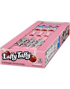 24 stk. Wonka Laffy Taffy Cherry - Karamellstang med Kirsebærsmag - Hel kasse 551 gram (USA Import)