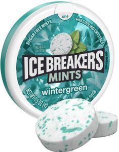 Ice Breakers Wintergreen - Sukkerfrie Sukkertøy med Mintsmak 42 gram (USA Import)