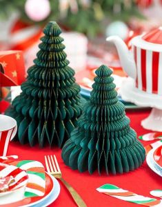 Glitrende Juletre Honeycomb 24 cm