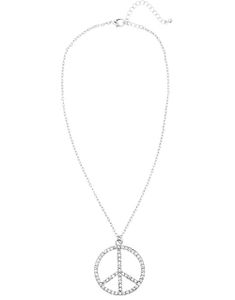 Sølvfarvet Hippiesmykke med Klare Sten