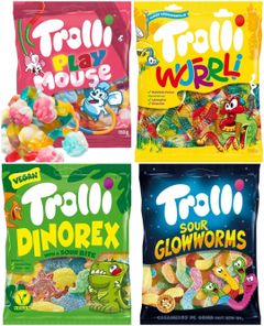 Taste Them All - Trolli Slik - Fire Smagsvarianter - Pakketilbud