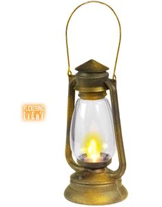 Lampe med Lysende LED Flamme 33 cm