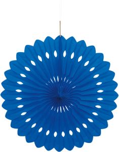 1 stk Royal Blå Dekorvifte af Silkepapir 40 cm