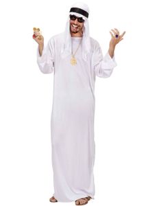 Arabisk Sheikh Kostume med Hovedpragt