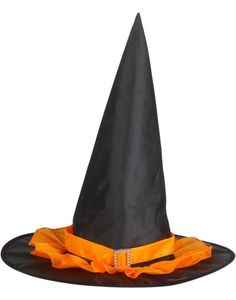 Heksehatt i Svart og Orange