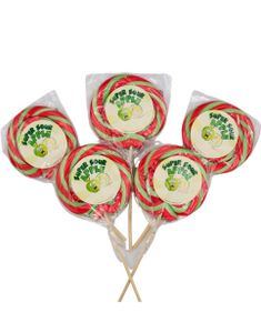 30 stk Super Sour Apple Lollipops - Kjærligheter på Pinne med Kjempesur Eplesmak 2,25 kg
