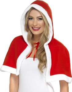 Skulderkappe med Hætte Til Julenisse