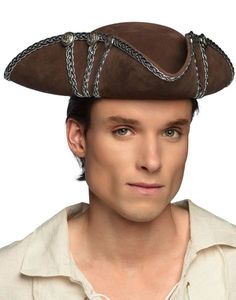 Brun Pirathatt med Sølvdetaljer