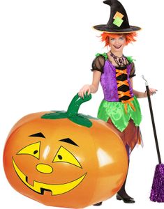 Oppusteligt Kæmpe Græskar 110x75 cm - Dekoration