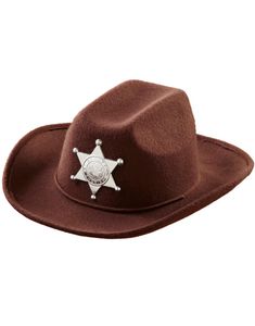 Brun Cowboyhat til Børn med Sherifstjerne