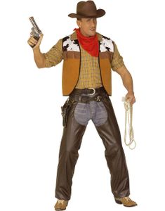 Brune Imiteret Skind Cowboy Chaps