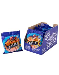 12 stk Barratt Wham Tastics - Kjempesurt Skumgodteri med Bringebærsmak - Hel Eske 1,44 kg