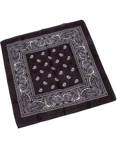 Sort Paisley Bandana/Tørklæde