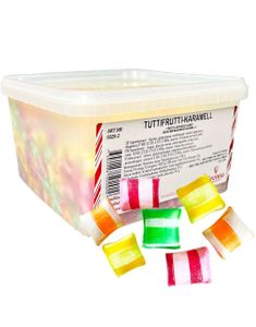 2 kg Tutti Frutti Karameller - Sukkertøy med fruktsmak