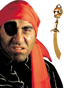 Pirat Øjenklap og Clips Øreringe med Sværd