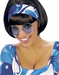 Store Runde Hippie Briller - Blå