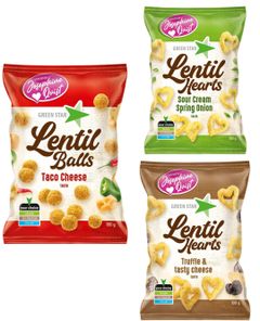 Taste Them All - Green Star Linsechips - Tre Smage - Pakketilbud