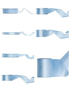 Satengbånd Tåkeblå/Lys Blå