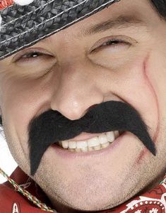 Bandit Overskæg - Sort Overskæg