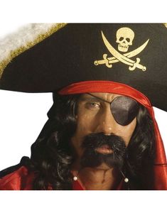 Sort Satin Pirat Øjenklap