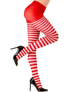Stribet Rød Strømpebukser