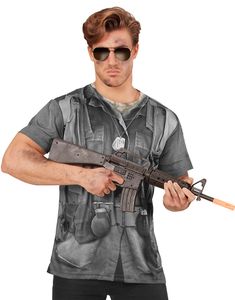 Fotorealistisk Soldat T-shirt til Mænd