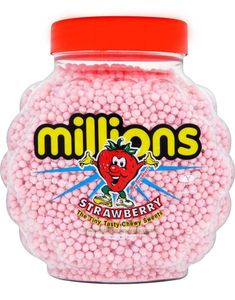 DATO PRODUKT - 2.2 kg Gigantisk Krukke Millions Slik med Jordbærsmag (28.02.2026)