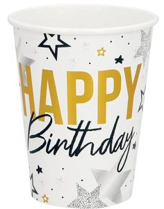 8 stk "Happy Birthday" Papirkopper