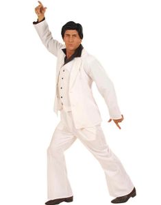 Hvidt Saturday Night Fever Inspireret Herrekostume