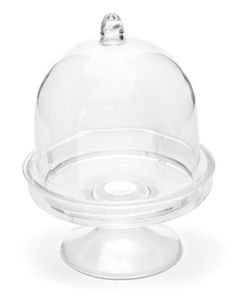 3 stk Gennemsigtige Små Kagestandere 