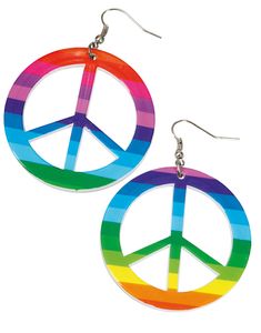 Regnbuefarvet Hippieøreringe