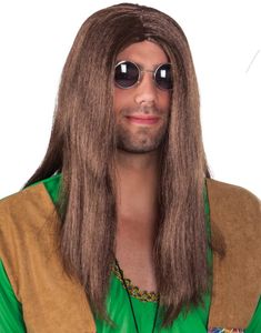 Lang Mørkebrunt Hippieparyk