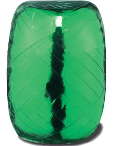 20 meter Grønt Metallisk Ballon/Gavebånd - 5 mm Bred