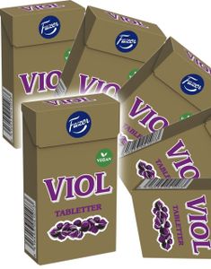20 stk Fazer Viol Tabletter - Pastilleske med Fiolsmakende Pastiller - Hel Eske 760 gram