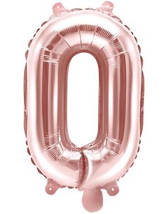 Bogstav O - Rosenguldfarvet 35 cm Folieballon