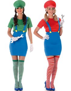 Mario og Luigi Inspireret Parkostume til Kvinder