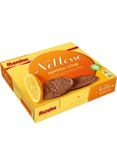 Marabou Noblesse Appelsin - Tynde Runde Mælkechokoladeplader med Appelsin og Krisp 150 gram
