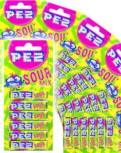 DATO PRODUKT - 18 stk. 6-pakninger Pez Sour Mix Refills 918 gram (31.03.2026)