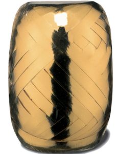 20 meter Guldfarvet Metallisk Ballon/Gavebånd - 5 mm Bred