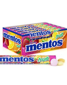 40 Ruller Mentos Fruit - Hel Æske