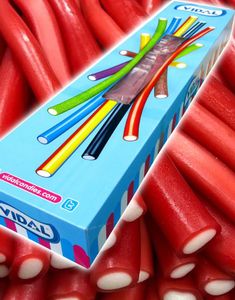 6 kg Vidal Giant Strawberry Cables / LANGE Jordbærstenger ca 80 stk på 70 cm