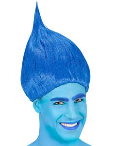 Blå Trolls Inspireret Paryk