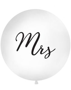 MRS - Hvid Rund JUMBO Ballon 1 meter