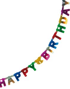 Happy Birthday - Flerfarvet Banner 145 cm