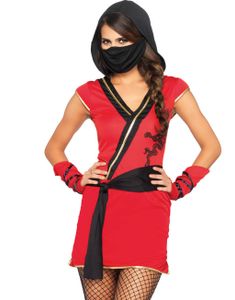 Mystisk Ninja - Kostume til Dame 4 Dele